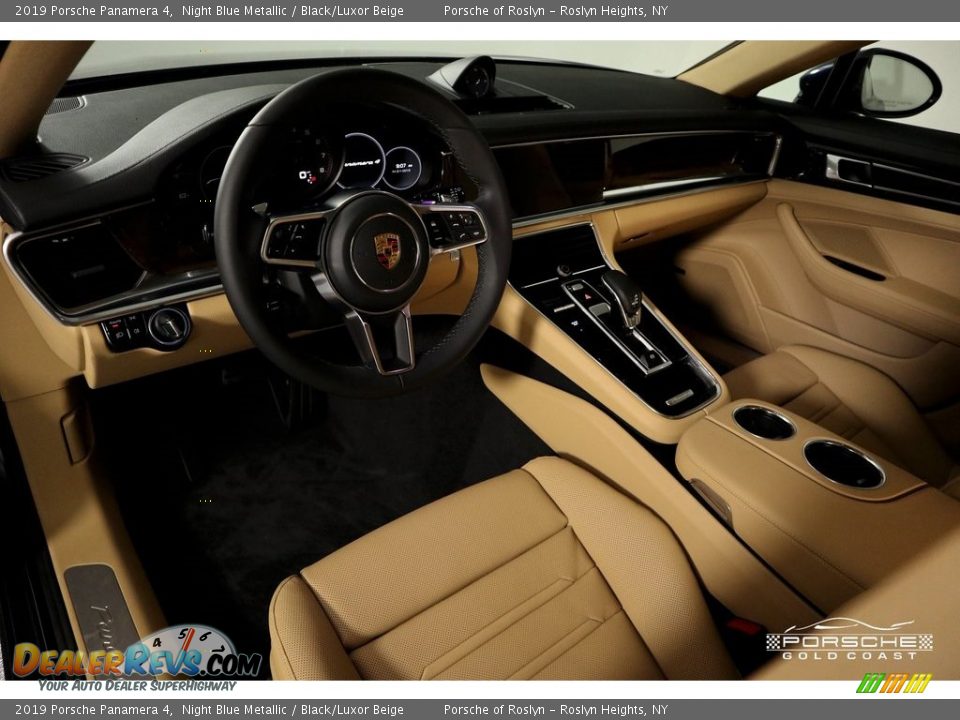 2019 Porsche Panamera 4 Night Blue Metallic / Black/Luxor Beige Photo #15