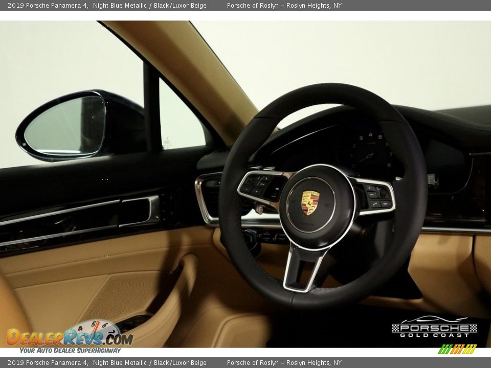 2019 Porsche Panamera 4 Night Blue Metallic / Black/Luxor Beige Photo #16