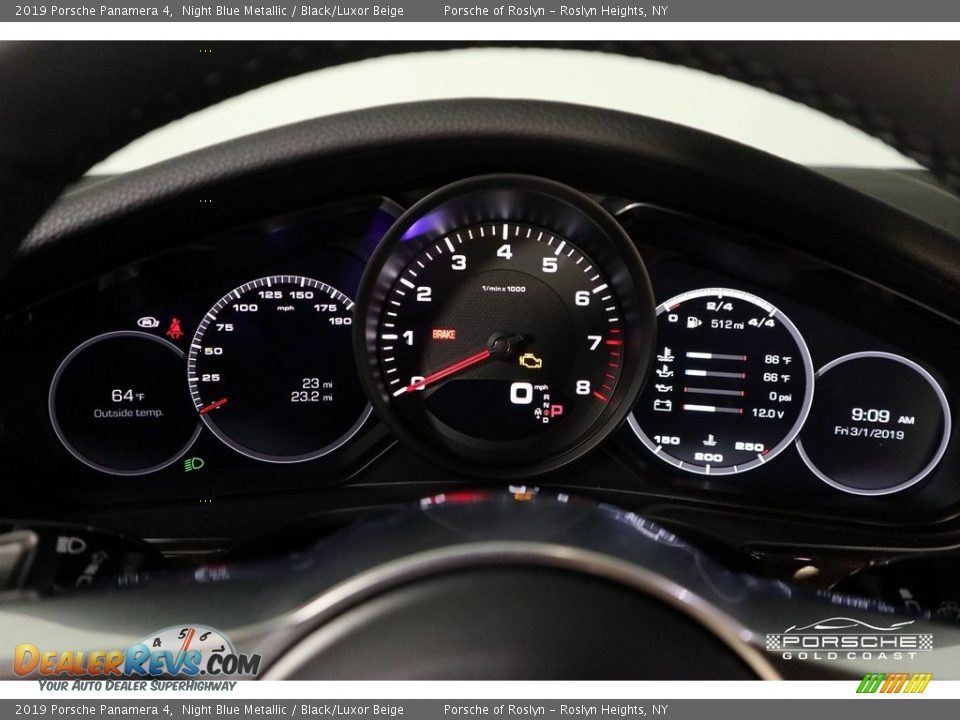 2019 Porsche Panamera 4 Night Blue Metallic / Black/Luxor Beige Photo #19