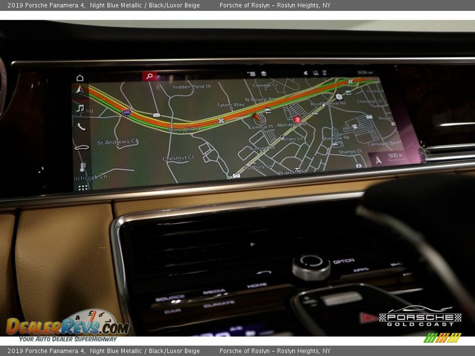 2019 Porsche Panamera 4 Night Blue Metallic / Black/Luxor Beige Photo #21