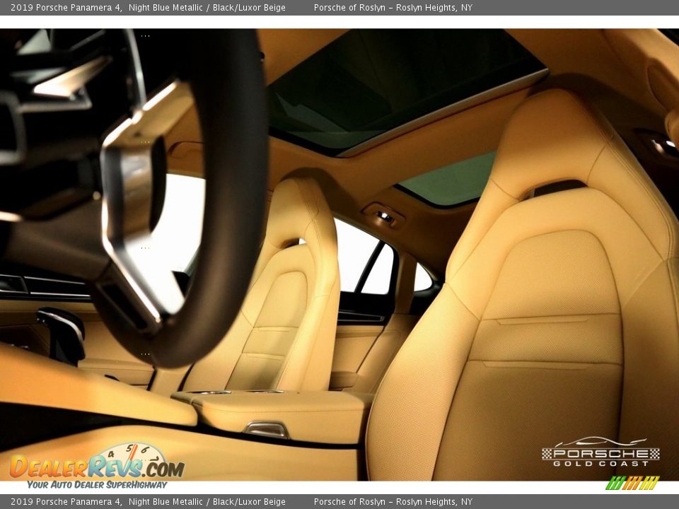 2019 Porsche Panamera 4 Night Blue Metallic / Black/Luxor Beige Photo #23