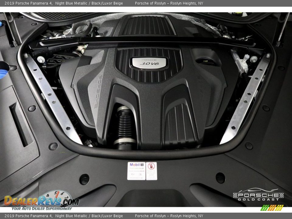 2019 Porsche Panamera 4 Night Blue Metallic / Black/Luxor Beige Photo #30