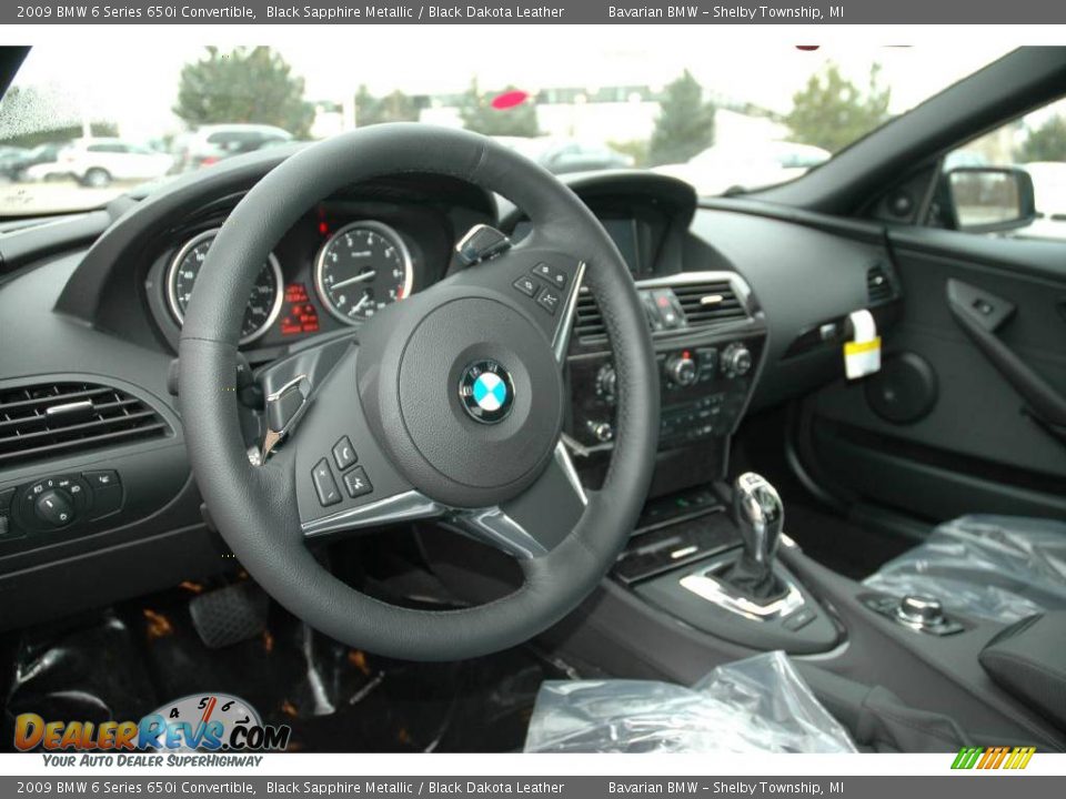 2009 BMW 6 Series 650i Convertible Black Sapphire Metallic / Black Dakota Leather Photo #10