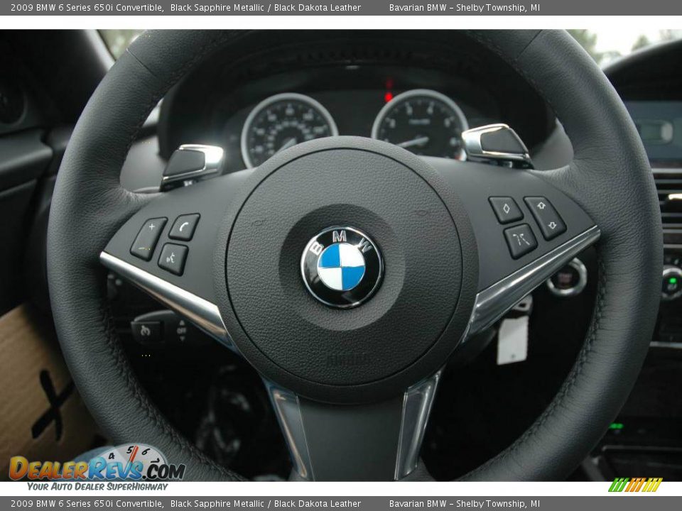 2009 BMW 6 Series 650i Convertible Black Sapphire Metallic / Black Dakota Leather Photo #15