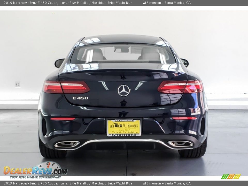 2019 Mercedes-Benz E 450 Coupe Lunar Blue Metallic / Macchiato Beige/Yacht Blue Photo #3