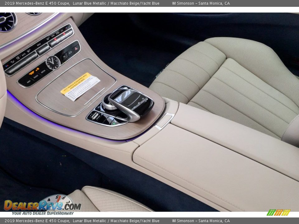 2019 Mercedes-Benz E 450 Coupe Lunar Blue Metallic / Macchiato Beige/Yacht Blue Photo #7