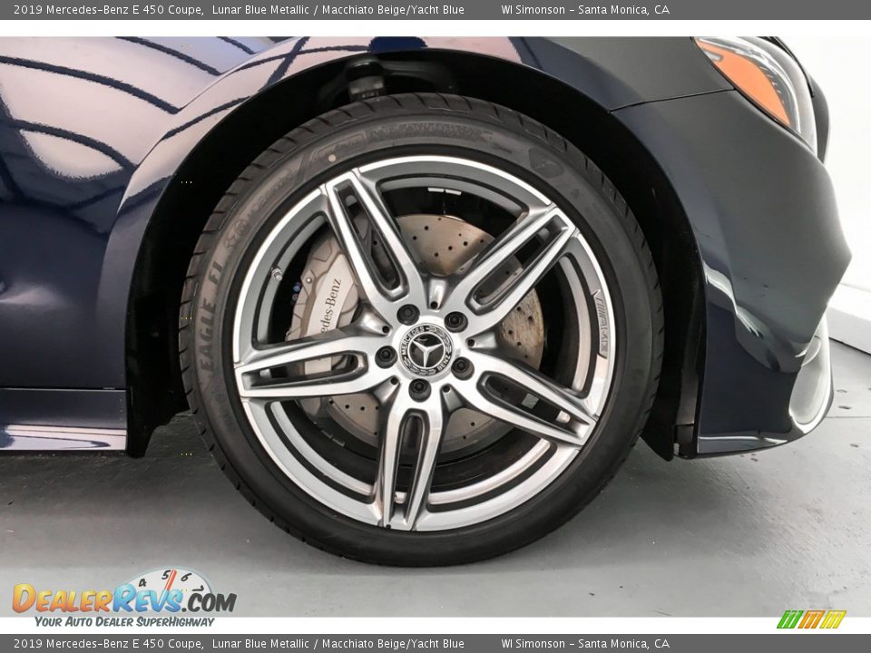 2019 Mercedes-Benz E 450 Coupe Lunar Blue Metallic / Macchiato Beige/Yacht Blue Photo #9