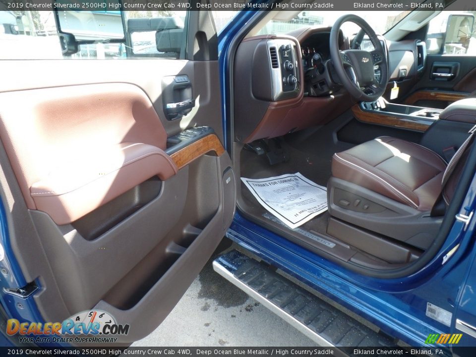 2019 Chevrolet Silverado 2500HD High Country Crew Cab 4WD Deep Ocean Blue Metallic / High Country Saddle Photo #15