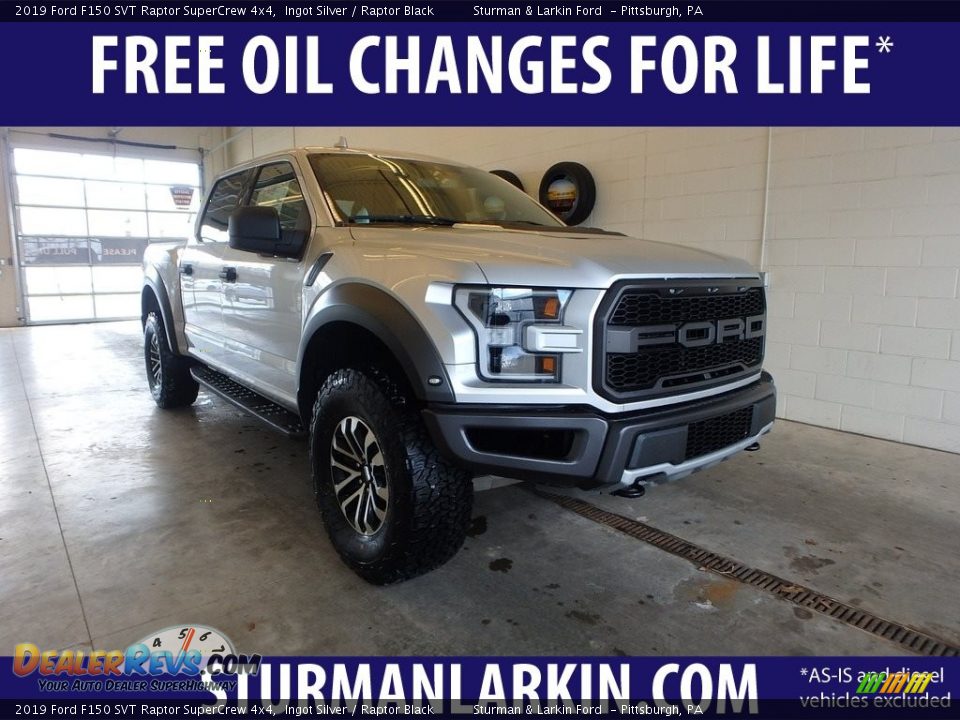 2019 Ford F150 SVT Raptor SuperCrew 4x4 Ingot Silver / Raptor Black Photo #1