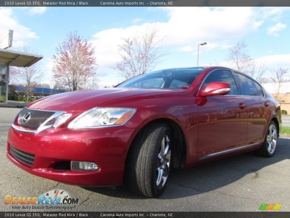 2010 Lexus GS 350 Matador Red Mica / Black Photo #6