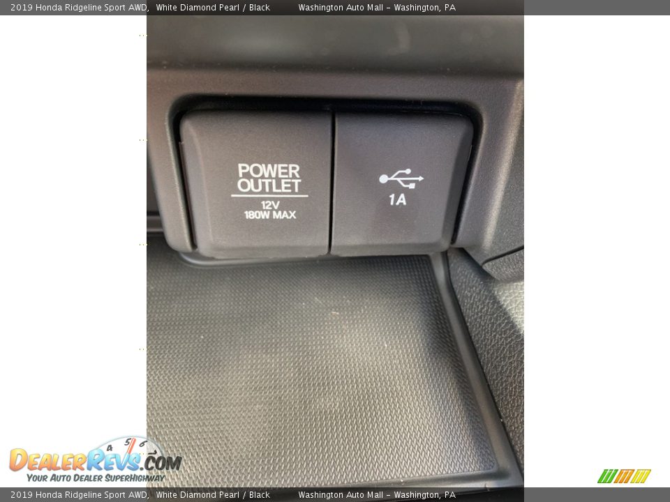 2019 Honda Ridgeline Sport AWD White Diamond Pearl / Black Photo #35