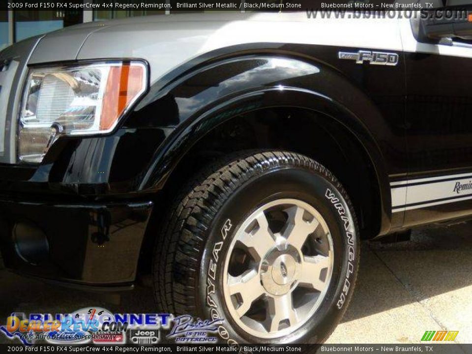 2009 Ford F150 FX4 SuperCrew 4x4 Regency Remington Brilliant Silver Metallic / Black/Medium Stone Photo #13