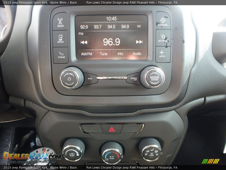 2019 Jeep Renegade Sport 4x4 Alpine White / Black Photo #17