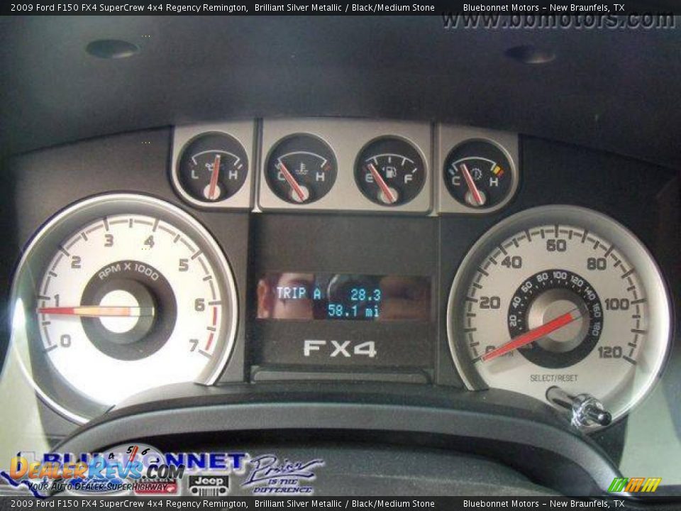 2009 Ford F150 FX4 SuperCrew 4x4 Regency Remington Brilliant Silver Metallic / Black/Medium Stone Photo #29