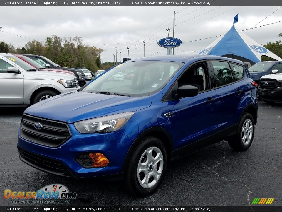 2019 Ford Escape S Lightning Blue / Chromite Gray/Charcoal Black Photo #1