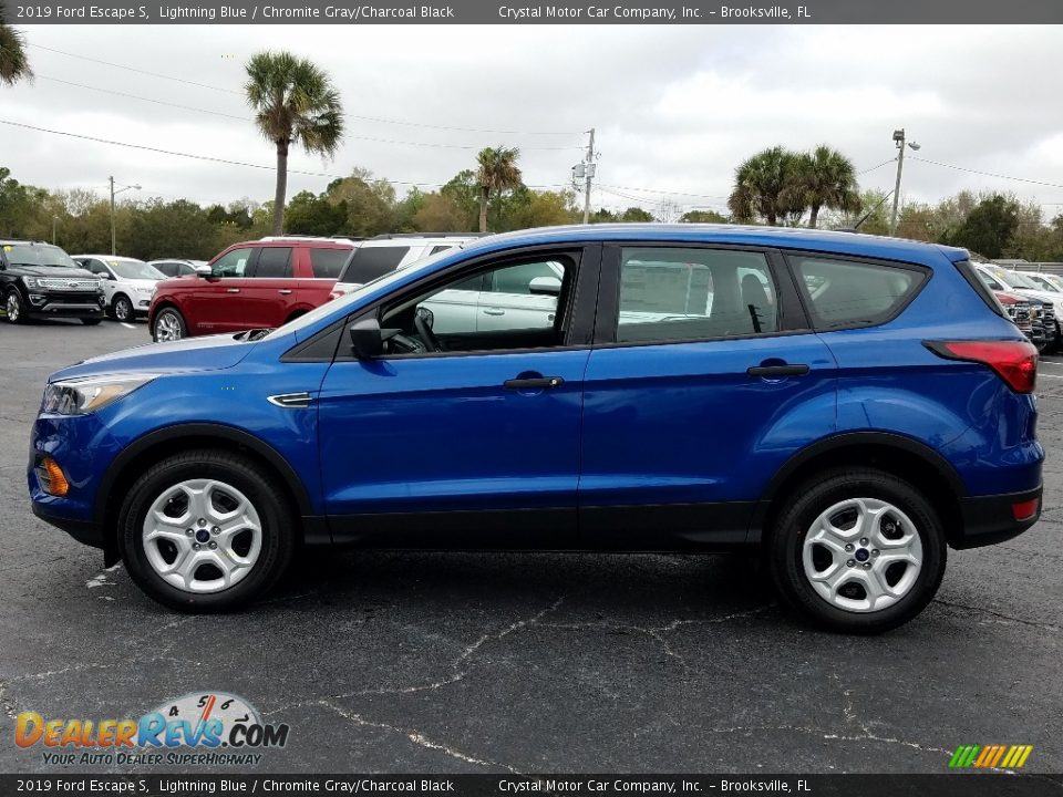 2019 Ford Escape S Lightning Blue / Chromite Gray/Charcoal Black Photo #2