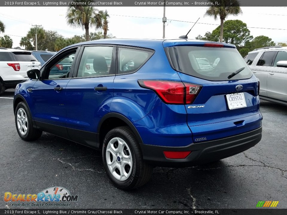 2019 Ford Escape S Lightning Blue / Chromite Gray/Charcoal Black Photo #3