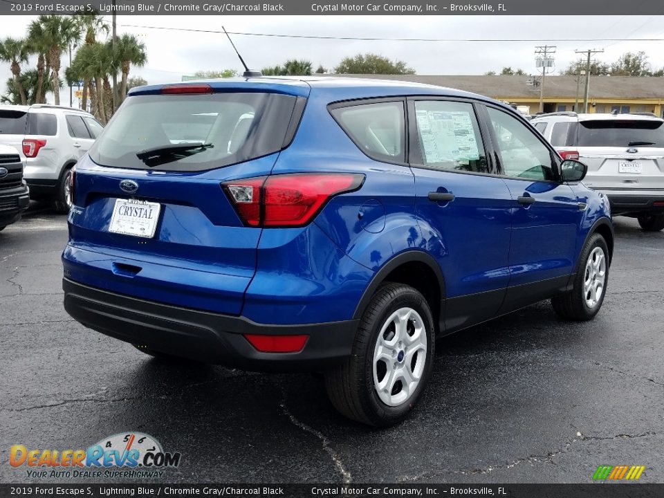 2019 Ford Escape S Lightning Blue / Chromite Gray/Charcoal Black Photo #5