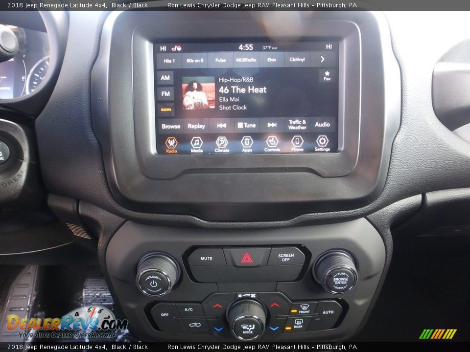 2018 Jeep Renegade Latitude 4x4 Black / Black Photo #17