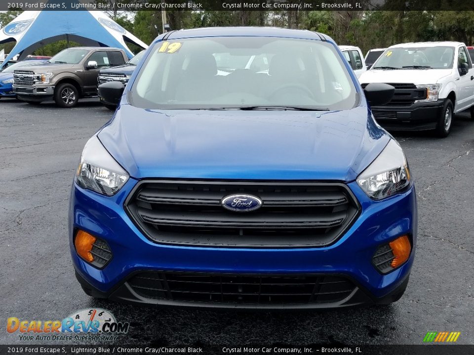 2019 Ford Escape S Lightning Blue / Chromite Gray/Charcoal Black Photo #8