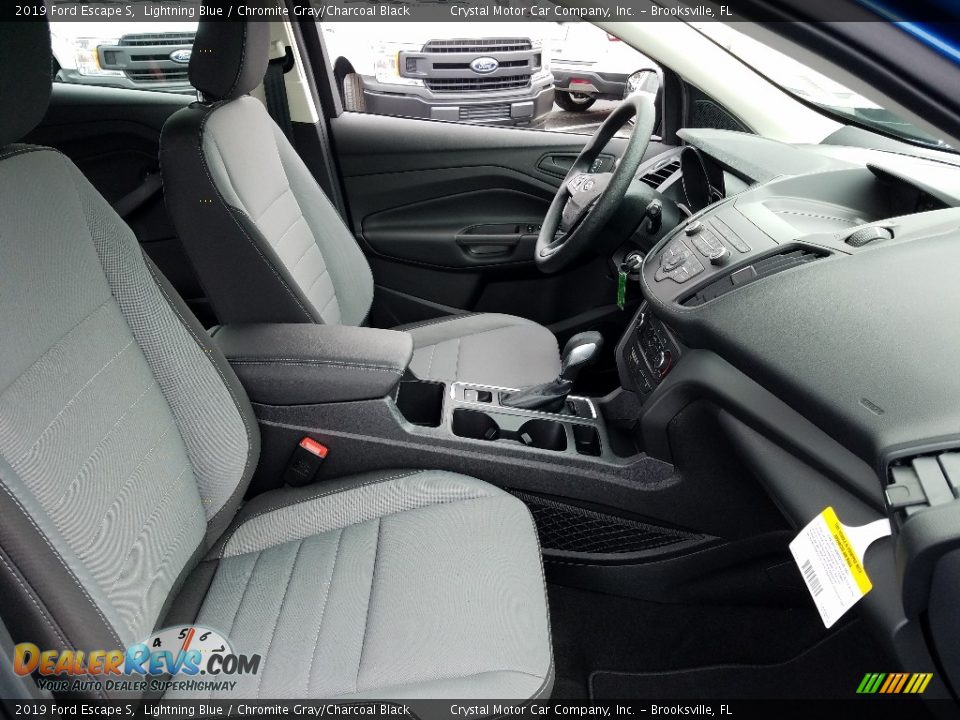 2019 Ford Escape S Lightning Blue / Chromite Gray/Charcoal Black Photo #12