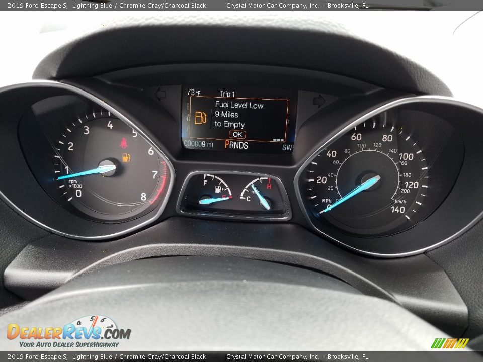 2019 Ford Escape S Lightning Blue / Chromite Gray/Charcoal Black Photo #14