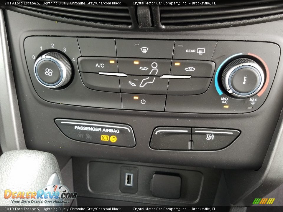 2019 Ford Escape S Lightning Blue / Chromite Gray/Charcoal Black Photo #16