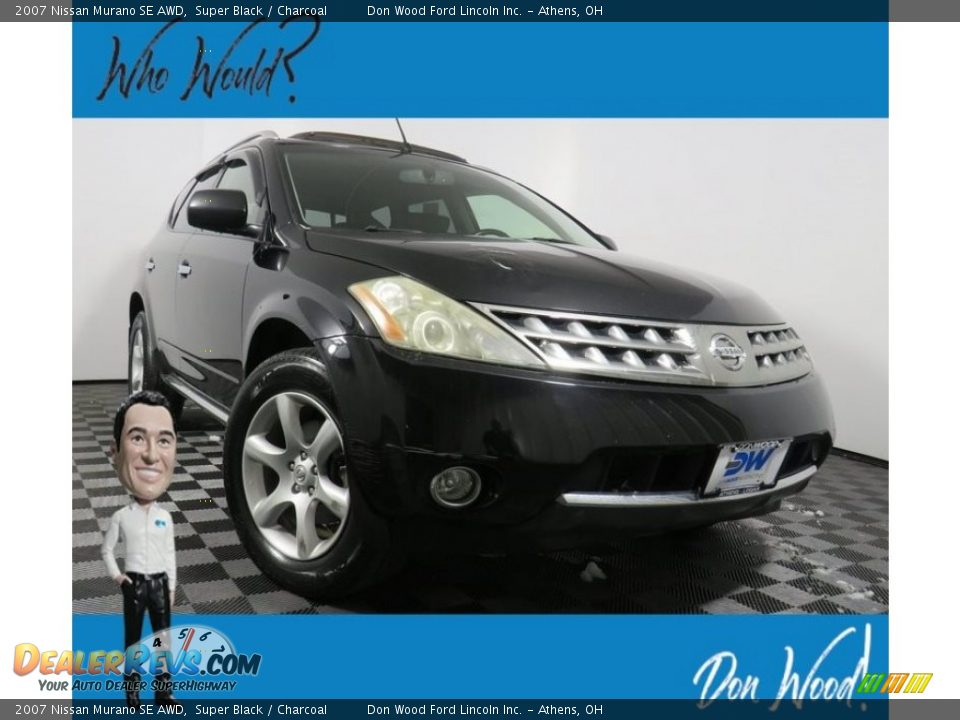 2007 Nissan Murano SE AWD Super Black / Charcoal Photo #1