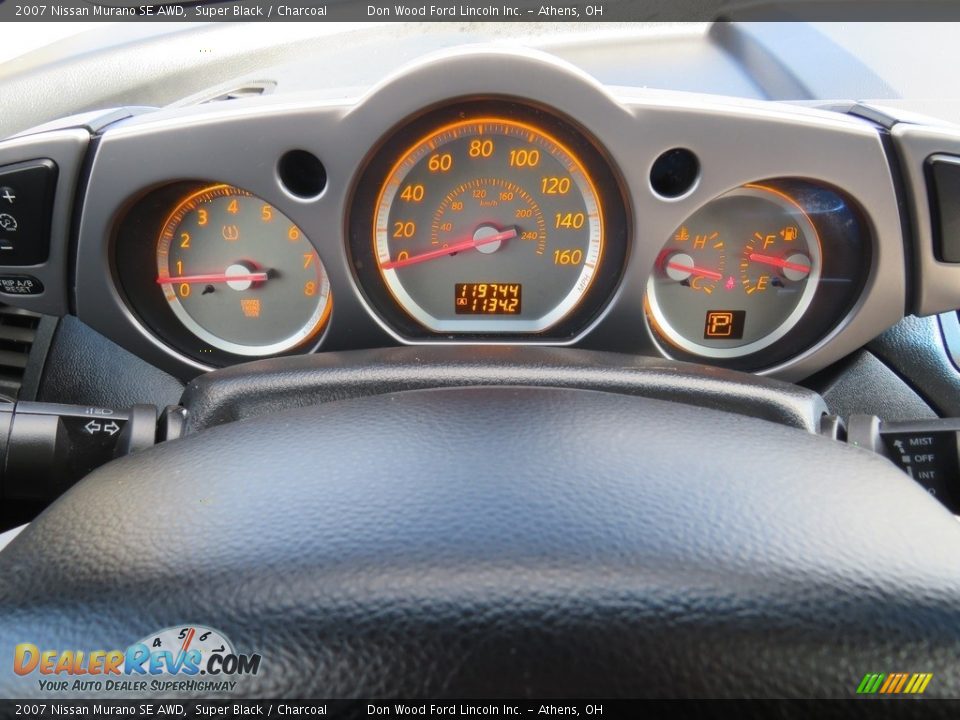 2007 Nissan Murano SE AWD Super Black / Charcoal Photo #24