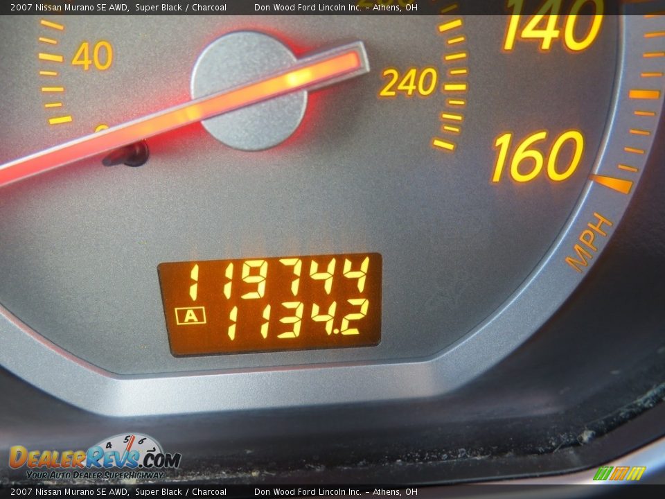 2007 Nissan Murano SE AWD Super Black / Charcoal Photo #25