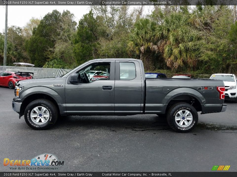 2018 Ford F150 XLT SuperCab 4x4 Stone Gray / Earth Gray Photo #2