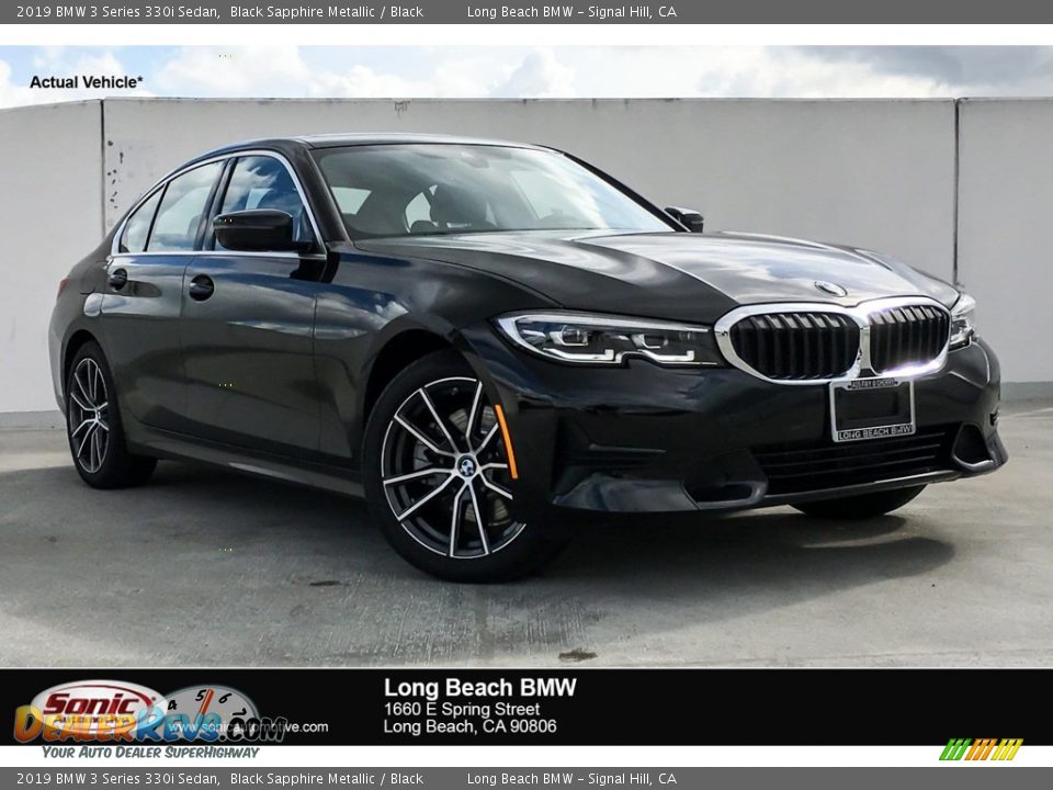 2019 BMW 3 Series 330i Sedan Black Sapphire Metallic / Black Photo #1
