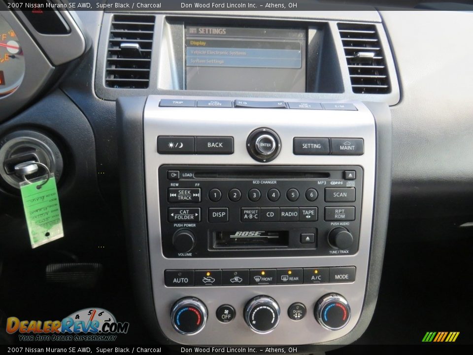 2007 Nissan Murano SE AWD Super Black / Charcoal Photo #30
