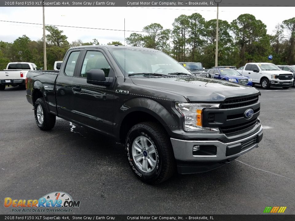 2018 Ford F150 XLT SuperCab 4x4 Stone Gray / Earth Gray Photo #7