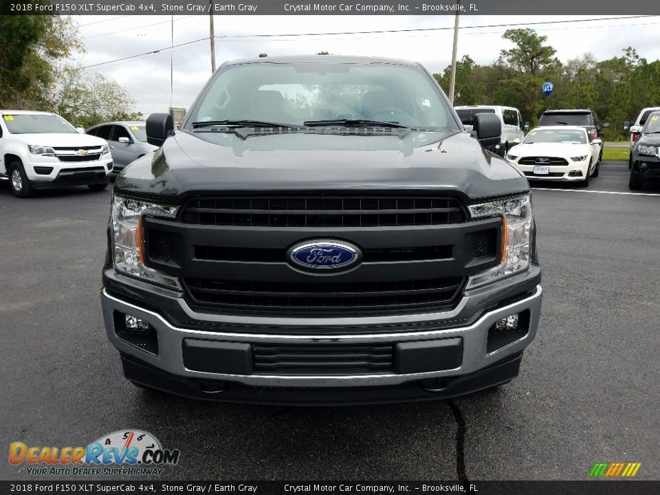 2018 Ford F150 XLT SuperCab 4x4 Stone Gray / Earth Gray Photo #8