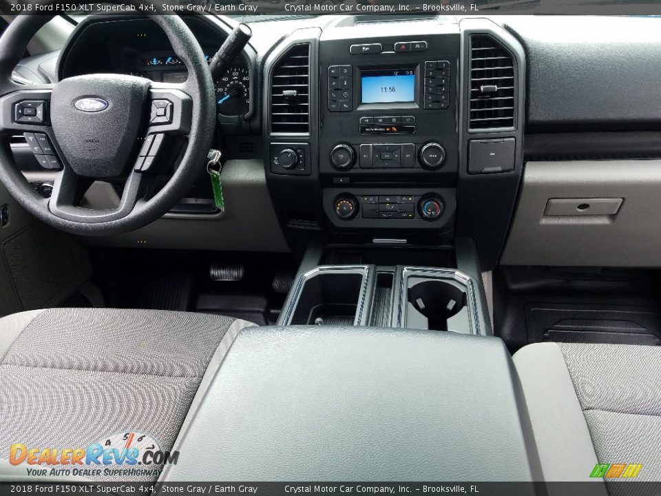 2018 Ford F150 XLT SuperCab 4x4 Stone Gray / Earth Gray Photo #13