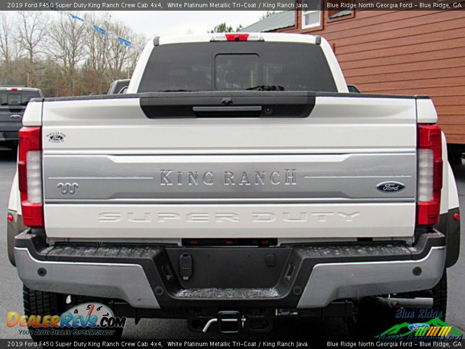 2019 Ford F450 Super Duty King Ranch Crew Cab 4x4 White Platinum Metallic Tri-Coat / King Ranch Java Photo #4