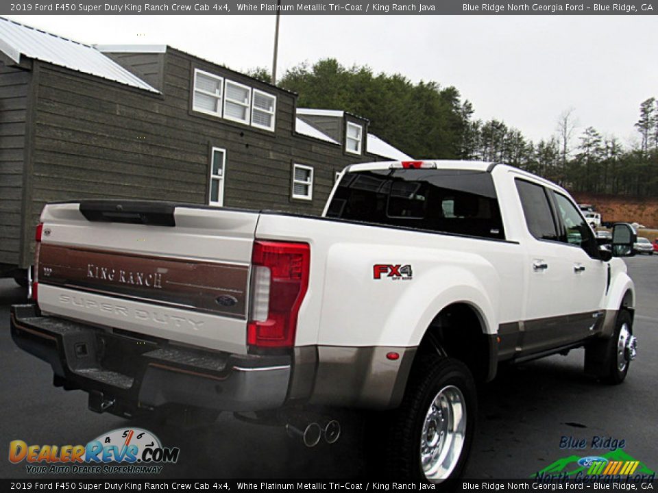 2019 Ford F450 Super Duty King Ranch Crew Cab 4x4 White Platinum Metallic Tri-Coat / King Ranch Java Photo #5