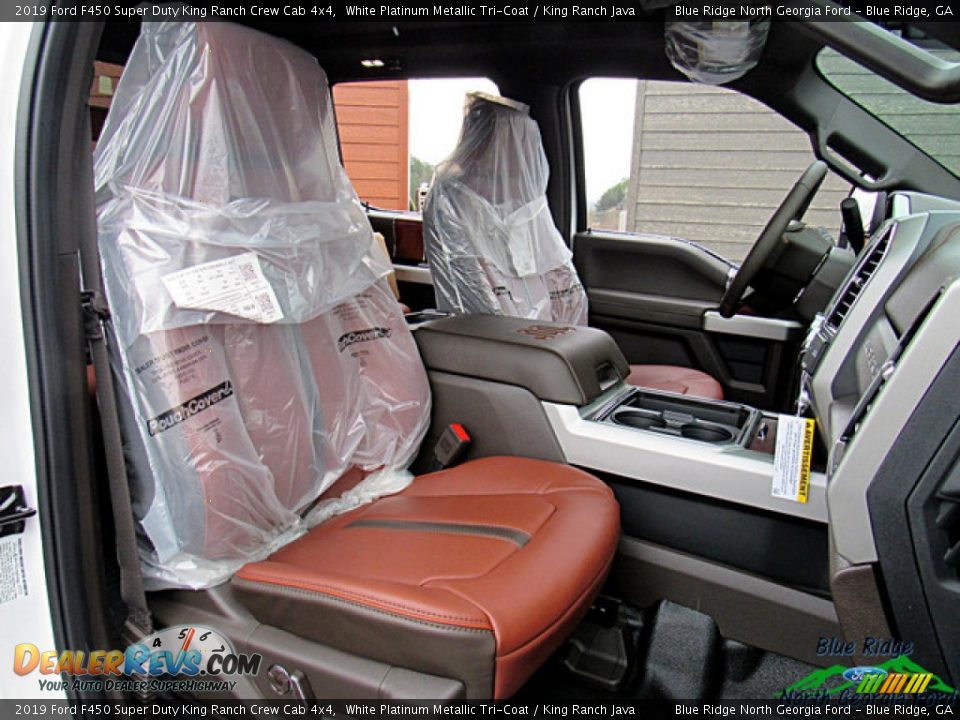 2019 Ford F450 Super Duty King Ranch Crew Cab 4x4 White Platinum Metallic Tri-Coat / King Ranch Java Photo #11