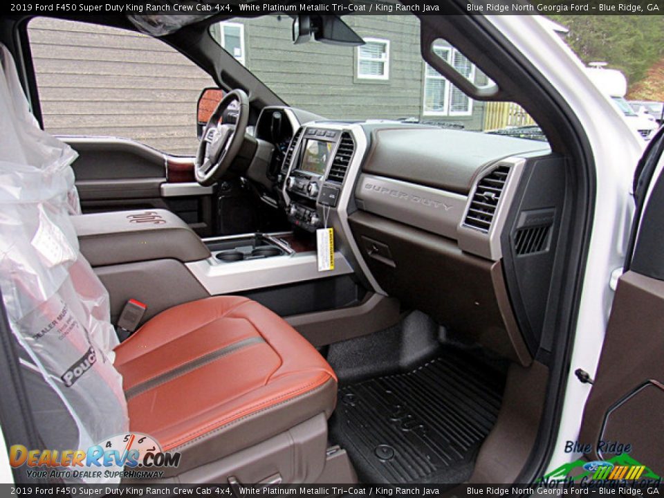 2019 Ford F450 Super Duty King Ranch Crew Cab 4x4 White Platinum Metallic Tri-Coat / King Ranch Java Photo #36