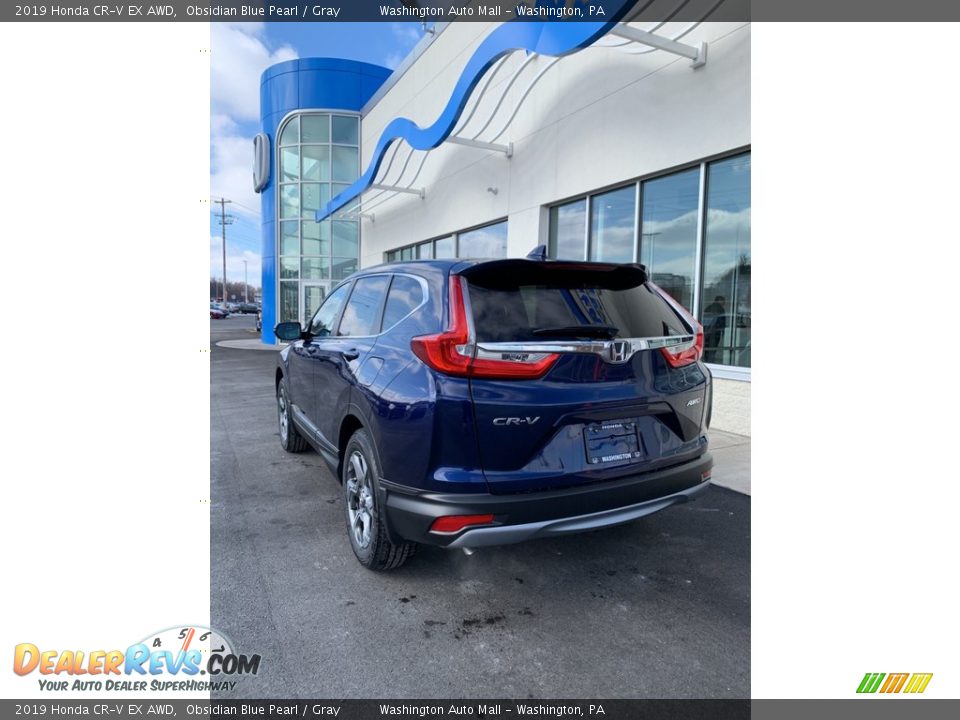 2019 Honda CR-V EX AWD Obsidian Blue Pearl / Gray Photo #7