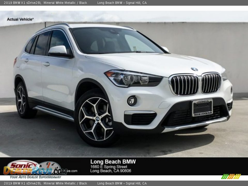 2019 BMW X1 sDrive28i Mineral White Metallic / Black Photo #1