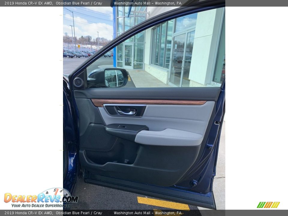 2019 Honda CR-V EX AWD Obsidian Blue Pearl / Gray Photo #27