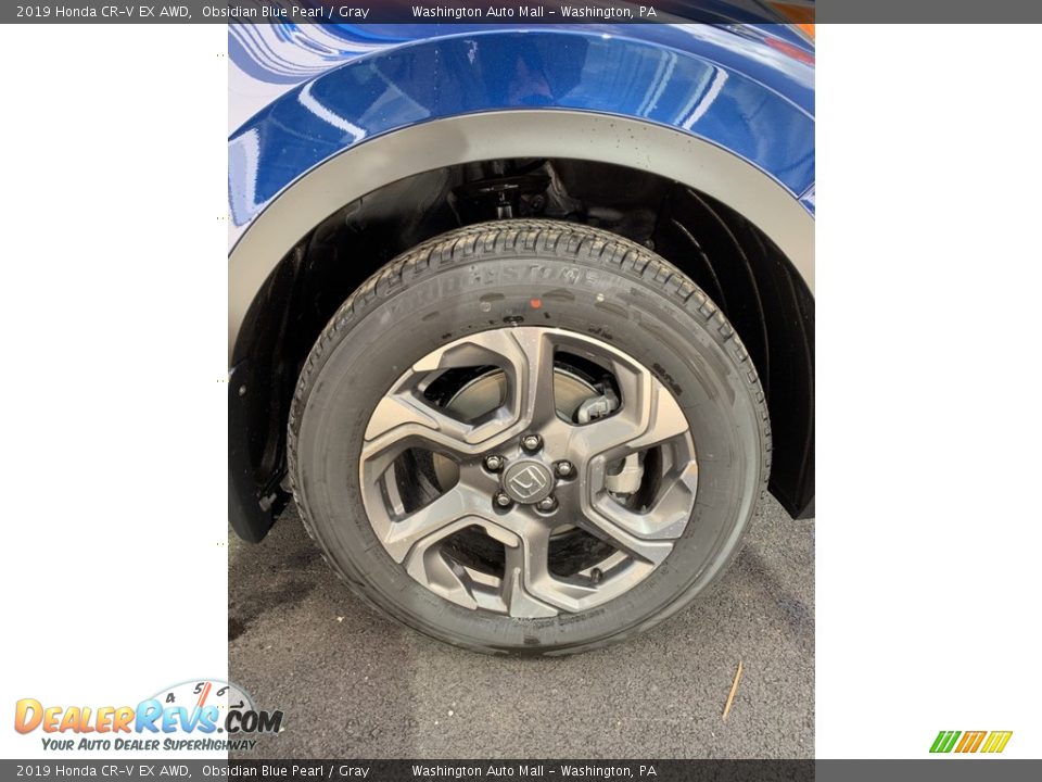2019 Honda CR-V EX AWD Obsidian Blue Pearl / Gray Photo #32