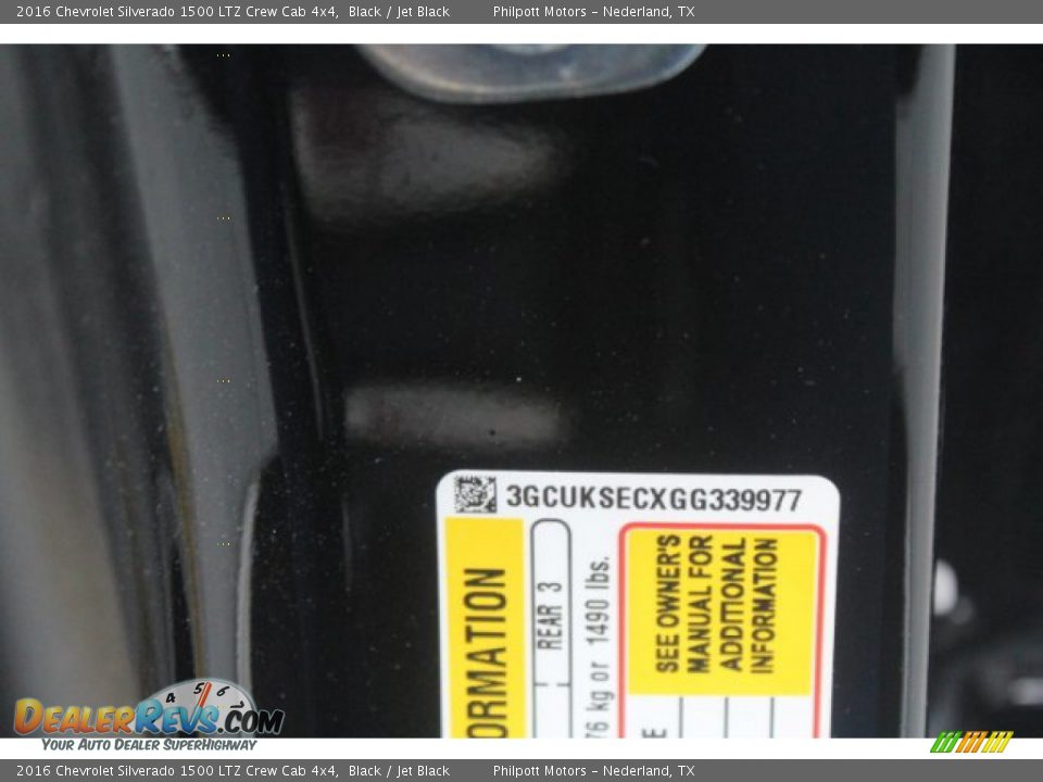 2016 Chevrolet Silverado 1500 LTZ Crew Cab 4x4 Black / Jet Black Photo #27