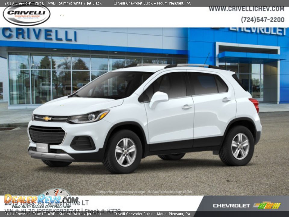 2019 Chevrolet Trax LT AWD Summit White / Jet Black Photo #2