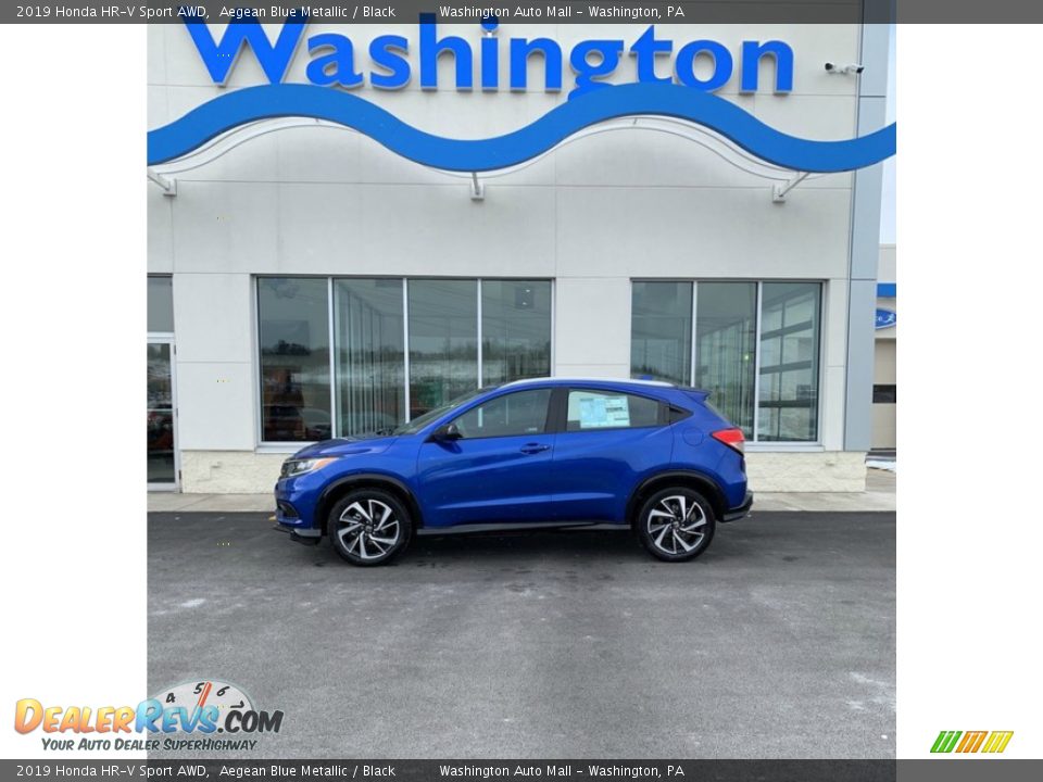2019 Honda HR-V Sport AWD Aegean Blue Metallic / Black Photo #1