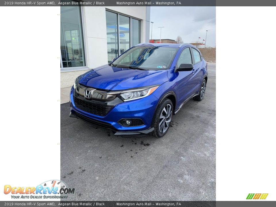 2019 Honda HR-V Sport AWD Aegean Blue Metallic / Black Photo #2