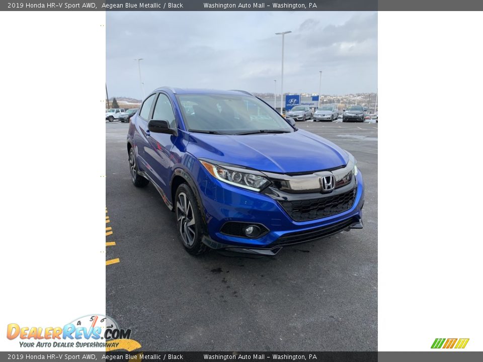 2019 Honda HR-V Sport AWD Aegean Blue Metallic / Black Photo #4