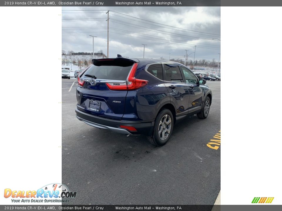 2019 Honda CR-V EX-L AWD Obsidian Blue Pearl / Gray Photo #5